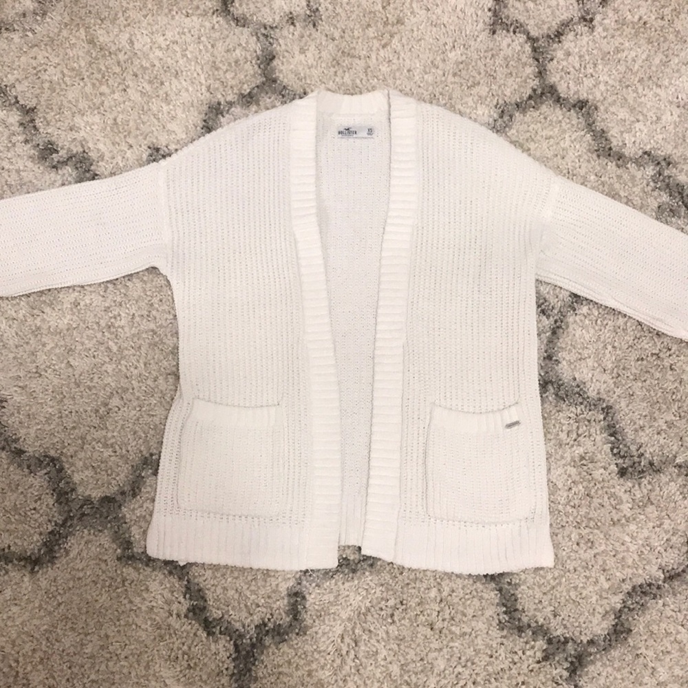 Hollister White soft robe cover up jacket
